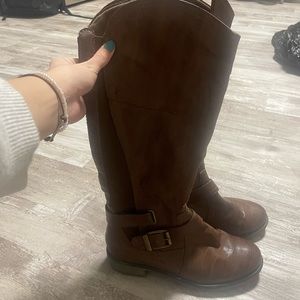 born brown leather boots
